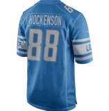 Popular Men's T.J. Hockenson #88 Blue Detroit Lions American Football Jersey Stitched