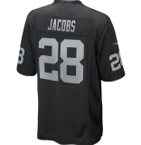 Hot Sale Josh Jacobs #28 Black Las Vegas Raiders American Football Jersey Stitched
