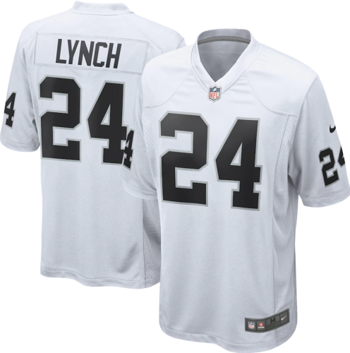 Hot Sale Marshawn Lynch #24 White Las Vegas Raiders American Football Jersey Stitched