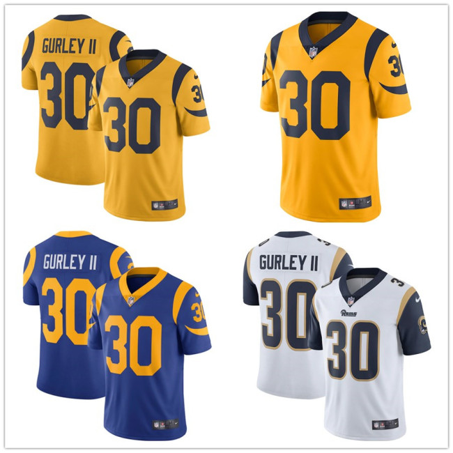 Hot Sale Todd Gurley II #30 Los Angeles Rams American Football Jersey Stitched