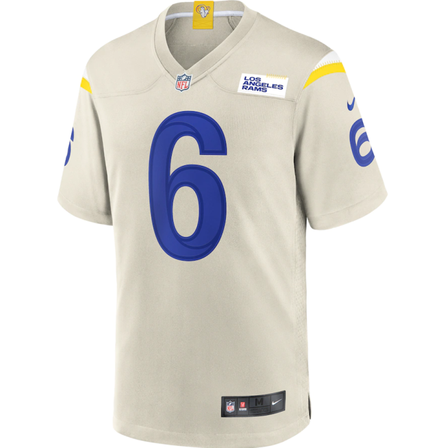 Hot Sale Johnny Hekker #6 Los Angeles Rams American Football Jersey Stitched