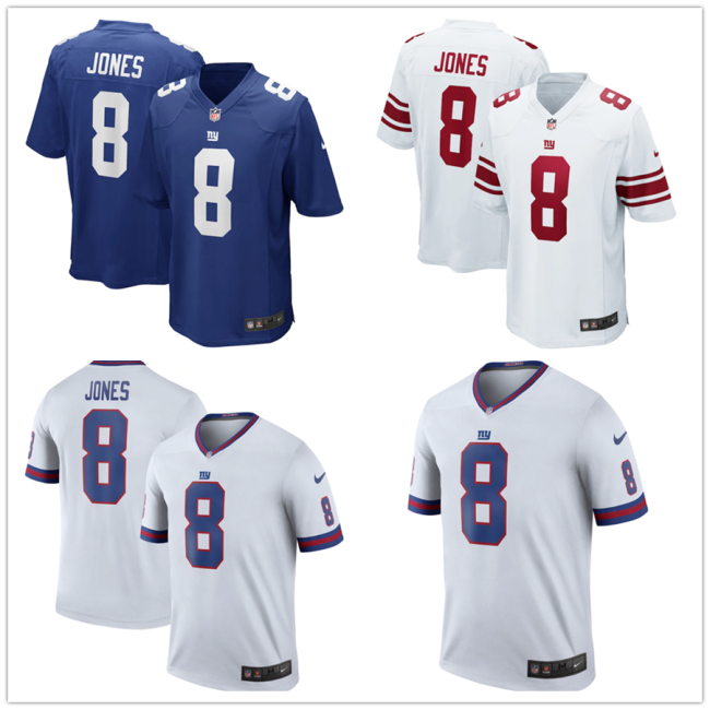 Hot Sale Daniel Jones #8 New York Giants American Football Jersey Stitched 