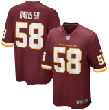 Hot Sale Thomas Davis Sr. #58 red Washington Football Team American Football Jersey Stitched