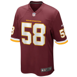 Hot Sale Thomas Davis Sr. #58 red Washington Football Team American Football Jersey Stitched