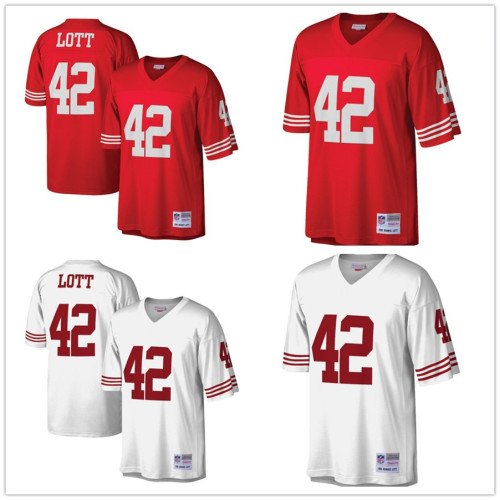 Hot Sale Ronnie Lott #42 San Francisco 49ers American Football Jersey Stitched
