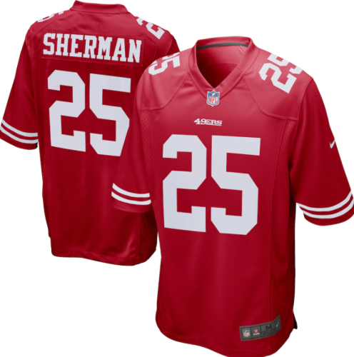 Hot Sale Richard Sherman #25 San Francisco 49ers American Football Jersey Stitched