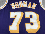 Popular Dennis Rodman #73 Los Angeles Lakers Basketball Jersey Lakers Rodman Purple