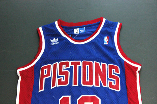 Popular Dennis Rodman #10 Detroit Pistons Basketball Jersey Blue