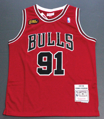 Retro Popular Dennis Rodman #91 Chicago Bulls Basketball Jersey 