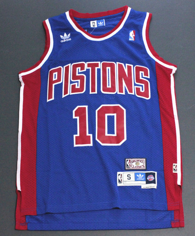 Popular Dennis Rodman #10 Detroit Pistons Basketball Jersey Blue