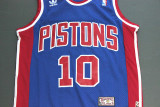 Popular Dennis Rodman #10 Detroit Pistons Basketball Jersey Blue