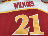 Hot Sale Dominique Wilkins #21 Atlanta Hawks Basketball Jersey Red