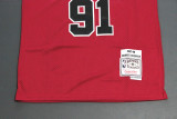 Retro 1998 Popular Dennis Rodman #91 Chicago Bulls Basketball Jersey Red