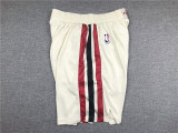 Classic Edition Off-White Portland Trail Blazers Basketball Shorts Stitching