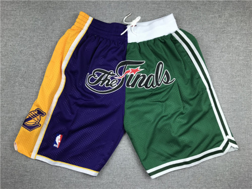 Retro Boston Celtics Lakers & Celtics Stitching Basketball Shorts