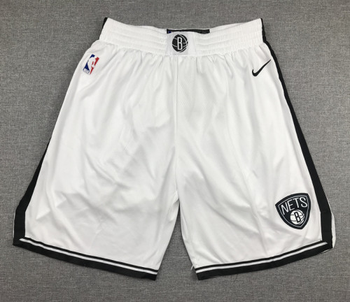Classic Edition Brooklyn Nets Basketball Shorts Stitching White