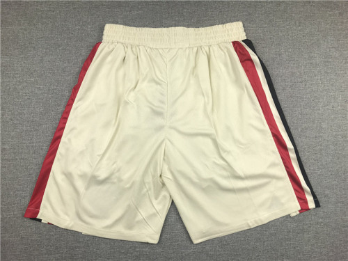 Classic Edition Off-White Portland Trail Blazers Basketball Shorts Stitching