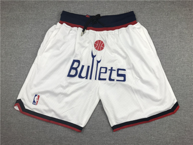 Hot Selling Washington Wizards Basketball Shorts Vintage White 
