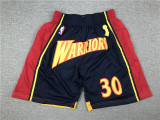 Vintage Curry Dark Blue Golden State Warriors Basketball Shorts