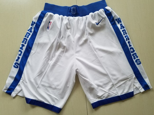 Retro Golden State Warriors Basketball Shorts White