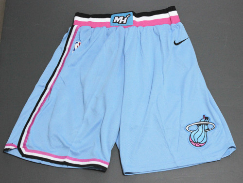 Hot Sale City Version Sky Blue Miami Heat Basketball Shorts