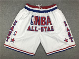 Retro 1998 All-Star White Basketball Shorts Suture Adult