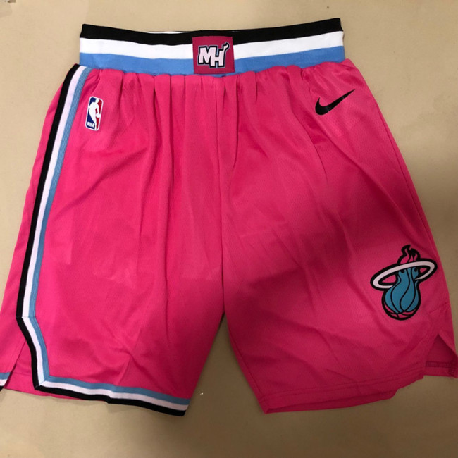 Hot Sale City Version Pink Miami Heat Basketball Shorts