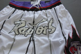 Hot Selling Retro 98 99 Toronto Raptors Basketball Shorts With White Stitching