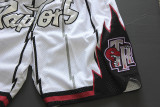 Hot Selling Retro 98 99 Toronto Raptors Basketball Shorts With White Stitching