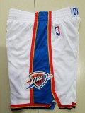 Hot Selling Oklahoma City Thunder Basketball Shorts Classic white
