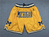 Vintage Yellow Michigan Wolverines Basketball Shorts