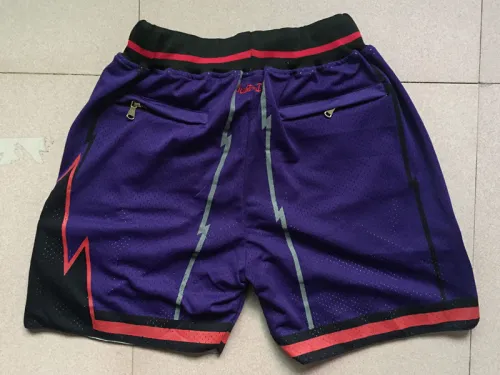 Hot Selling Retro 98 99 Toronto Raptors Basketball Shorts Purple