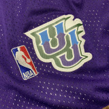 Vintage Jazz Shorts Purple Utah Jazz Basketball Shorts Suture 