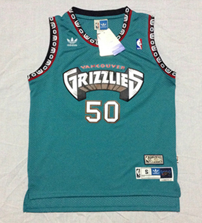Vintage Green Bryant Reeves #50 Memphis Grizzlies Basketball Jersey Sports Shirt Tops