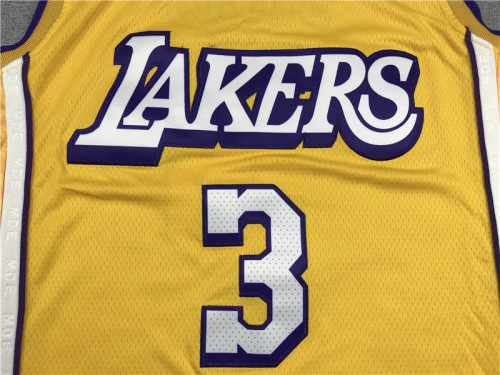 City Edition Yellow Anthony Davis #3 Los Angeles Lakers Basketball Jersey Sports Shirt Tops