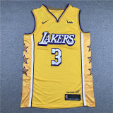 City Edition Yellow Anthony Davis #3 Los Angeles Lakers Basketball Jersey Sports Shirt Tops