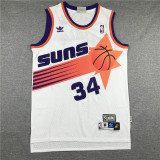 Vintage White Charles Barkley #34 Phoenix Suns Basketball Jersey Sports Shirt Tops