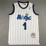 Vintage 93 94 White Anfernee Hardaway #1 Orlando Magic Basketball Jersey Sports Shirt Tops