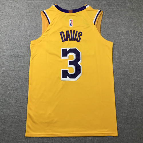 Normal Version Yellow Anthony Davis #3 Los Angeles Lakers Basketball Jersey Sports Shirt Tops
