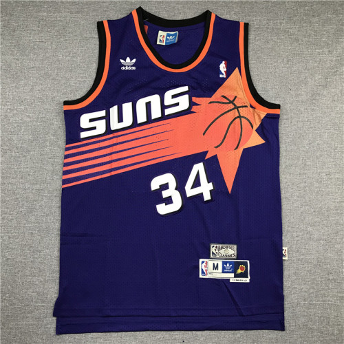 Vintage Blue Charles Barkley #34 Phoenix Suns Basketball Jersey Sports Shirt Tops