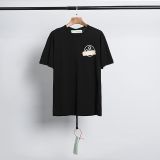 OFF WHITE OW Graffiti arrow unisex print casual Short-sleeve Tee Top T-Shirts