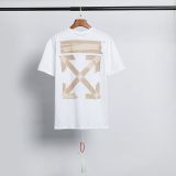 OFF WHITE OW Graffiti arrow unisex print casual Short-sleeve Tee Top T-Shirts