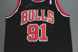 Vintage 1998 Black Dennis Rodman #91 Chicago Bulls Basketball Jersey Sports Shirt Tops