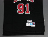 Vintage Black Rodman #91 Chicago Bulls Basketball Jersey Sports Shirt Tops