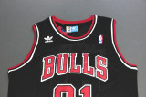 Vintage Black Rodman #91 Chicago Bulls Basketball Jersey Sports Shirt Tops