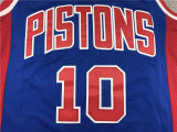 Vintage Blue Dennis Rodman #10 Detroit Pistons Basketball Jersey Sports Shirt Tops 