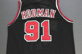 Vintage 1998 Black Dennis Rodman #91 Chicago Bulls Basketball Jersey Sports Shirt Tops