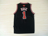 Classic Black Derrick Rose #1 Chicago Bulls Basketball Jersey Sports Shirt Tops