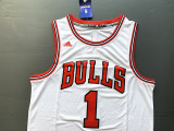 White Derrick Rose #1 Chicago Bulls Basketball Jersey Sports Shirt Tops