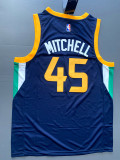 Classic Dark Blue Donovan Mitchell  #45 Utah Jazz Basketball Jersey Sports Shirt Tops